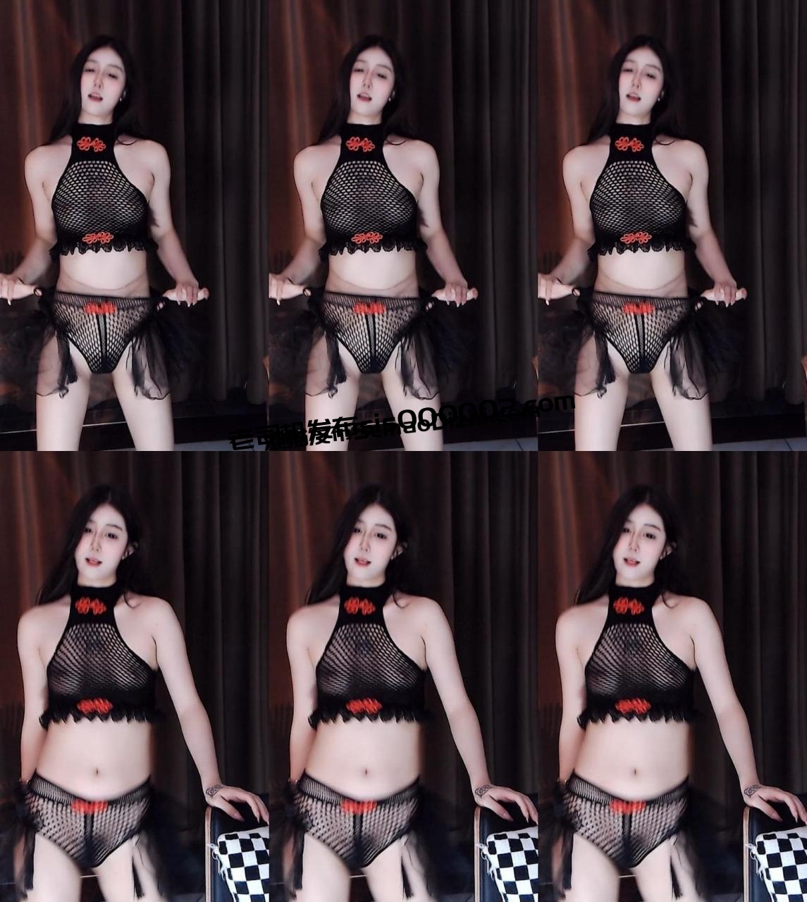 【CC福利】颜值女神 欣彤 定制渔网透视骚舞