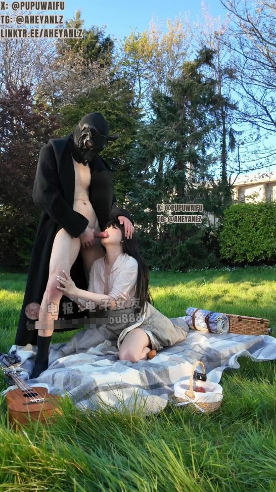 推特极品阿黑颜母狗「Pupu噗噗」《小姐森林野餐篇2》棒棒自慰到一半，突然出现神秘男子，强行交配疯狂打桩，强制高潮