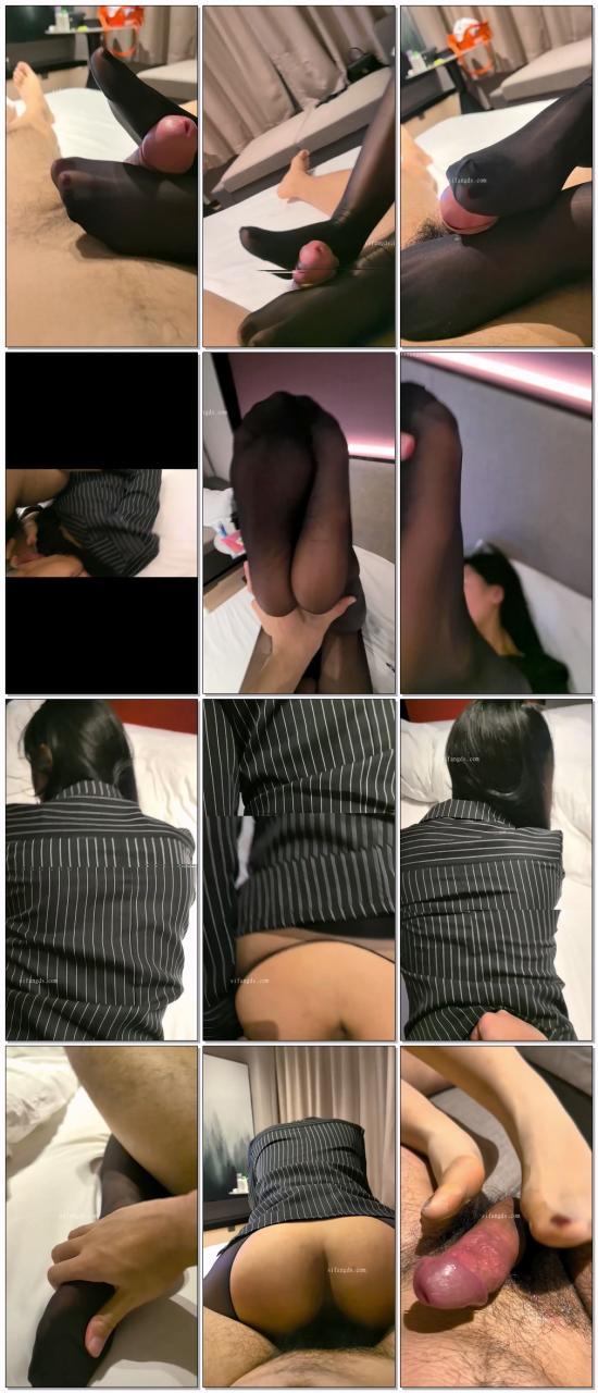 云盘高质露脸B级泄密，让反差骚女友穿上好利来制服肏完在足交，小浪蹄子是相当的配合