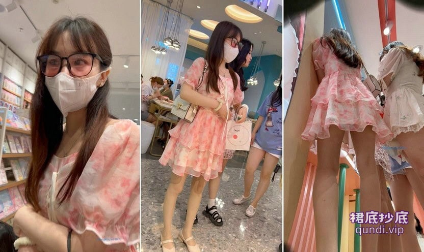 【 KFC-115 】⭐⭐碎花裙眼镜妹逛街，透明丝袜薄内性感可爱【1.0G】