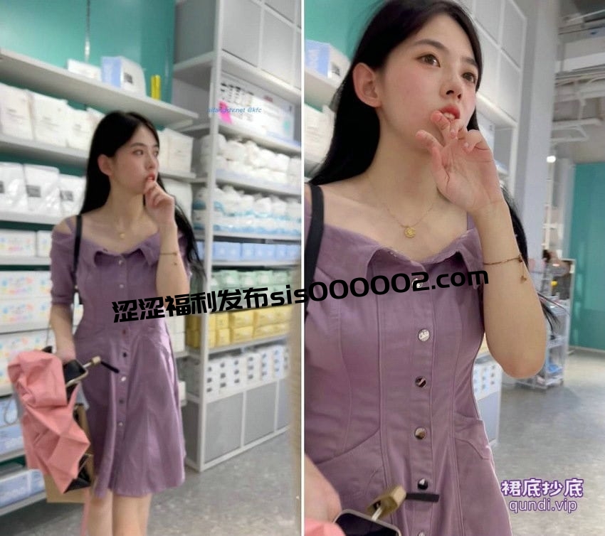 【 KFC-114 】⭐长裙靓女逛街，身材不错，蓝色豹纹内够性感【138.4M】