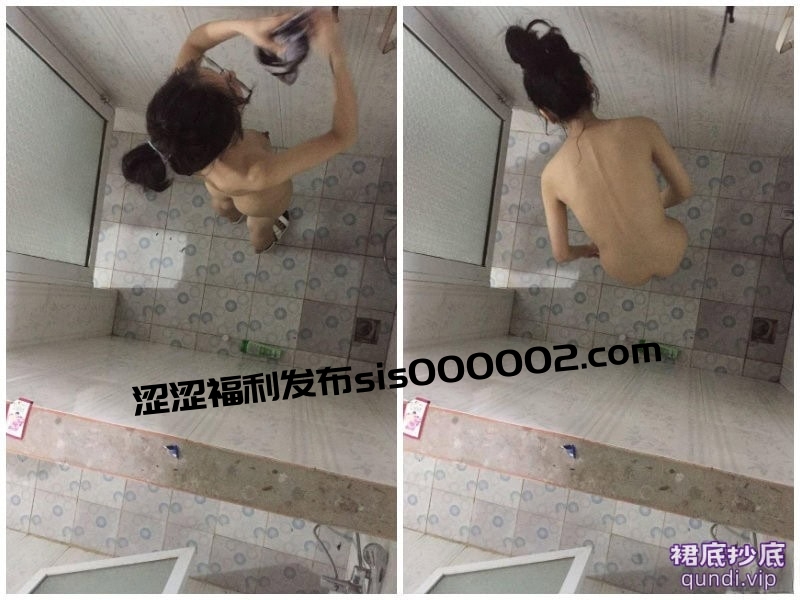 俯视角偷拍两个闺蜜一起冲凉❤️被眼镜小姐姐抬头发现了，一声尖叫响彻天【35M】